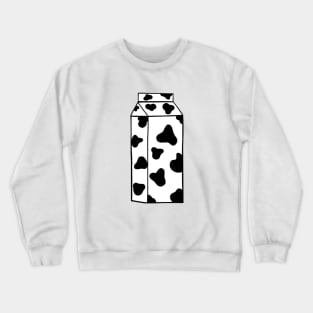 BLACK Cow Spot Milk Carton Crewneck Sweatshirt